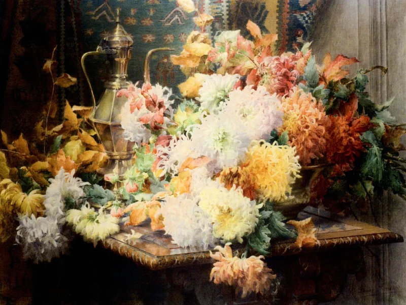 1866-Eugenie Juliette Faux-Froidure - Fiori